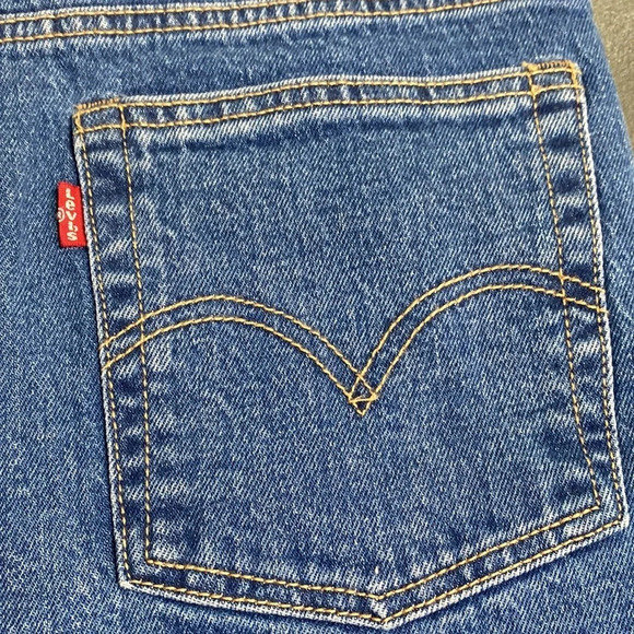 Levi's Blue Medium Wash Button Button Fly Wedgie Icon Fit Ankle Jeans Size 27 - Picture 10 of 10